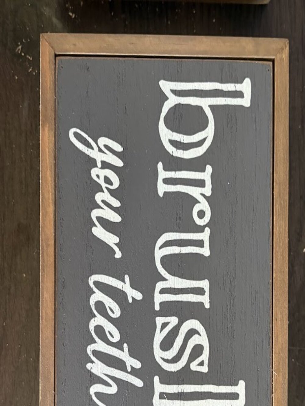 Set of 2 - Brush Your Teeth & Scrub A Dub Dub - Farmhouse Bathroom Box Signs